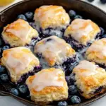 Blueberry Biscuits with Lemon Glaze