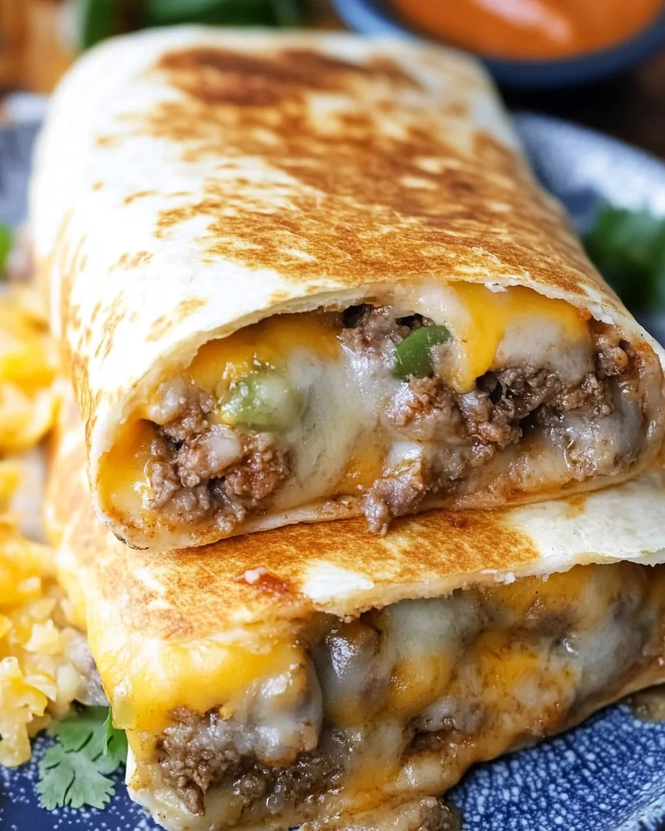 Cheesy Double Beef Burrito