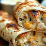 Cheesy Garlic Chicken Wraps