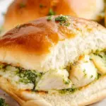 Cheesy Garlic Pesto Chicken Sliders