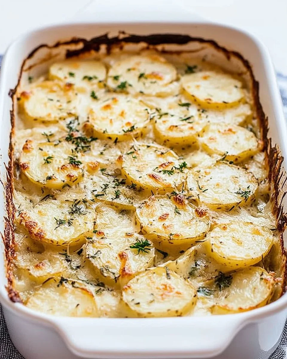 Cheesy Garlic Scalloped Potatoes