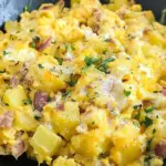 Cheesy Potato Egg Scramble