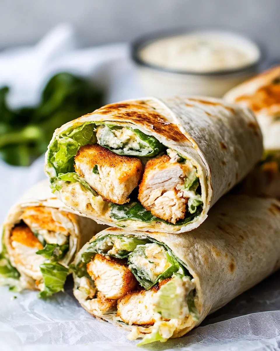Chicken Caesar Wraps