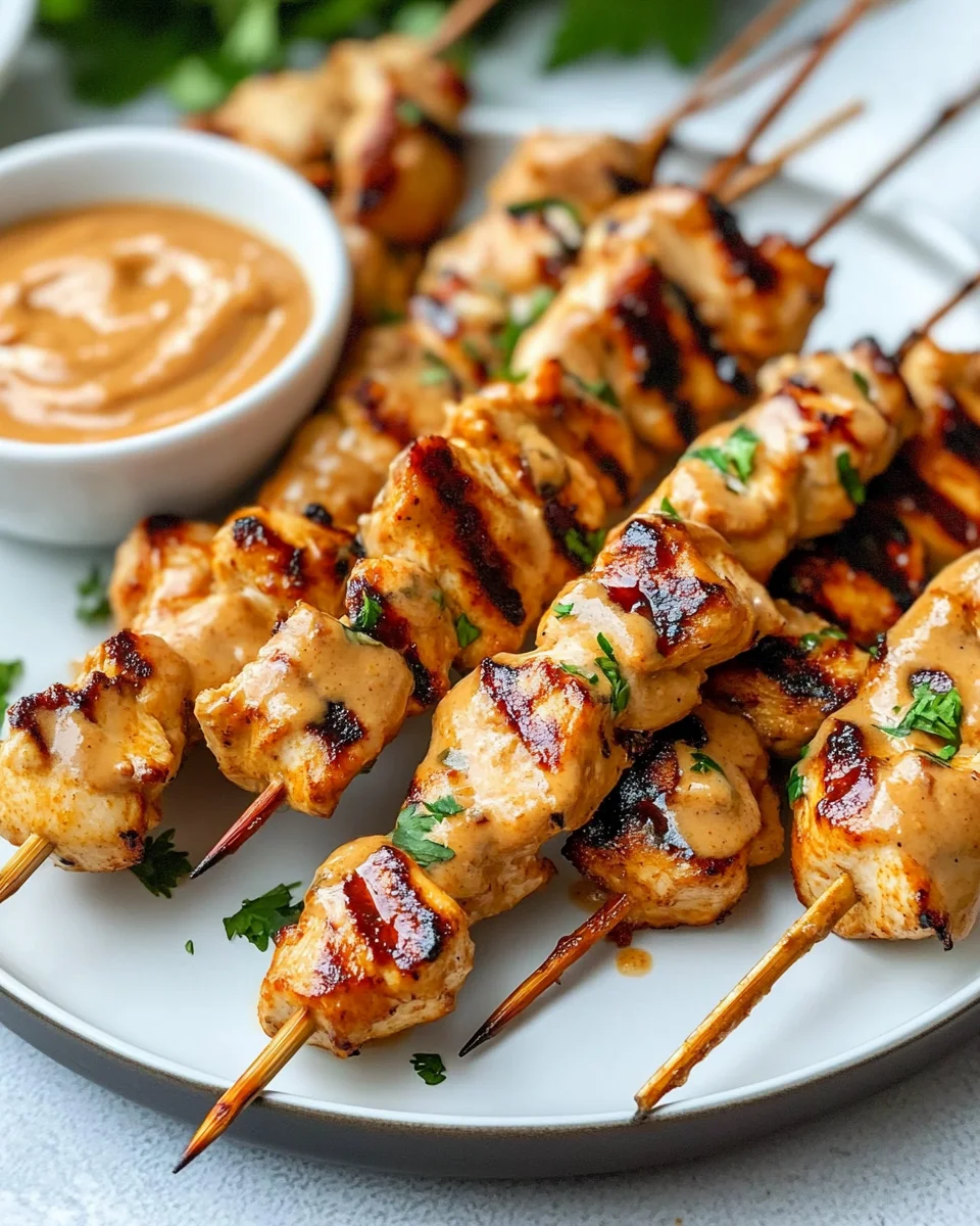 Chicken Satay with Peanut Sauce