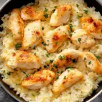 Chicken Scampi with Garlic Parmesan Rice