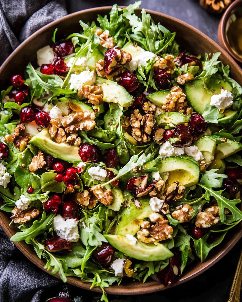 Christmas Salad with Honey Mustard Dressing