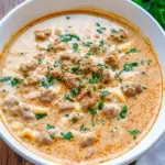 Creamy Parmesan Italian Sausage Ditalini Soup