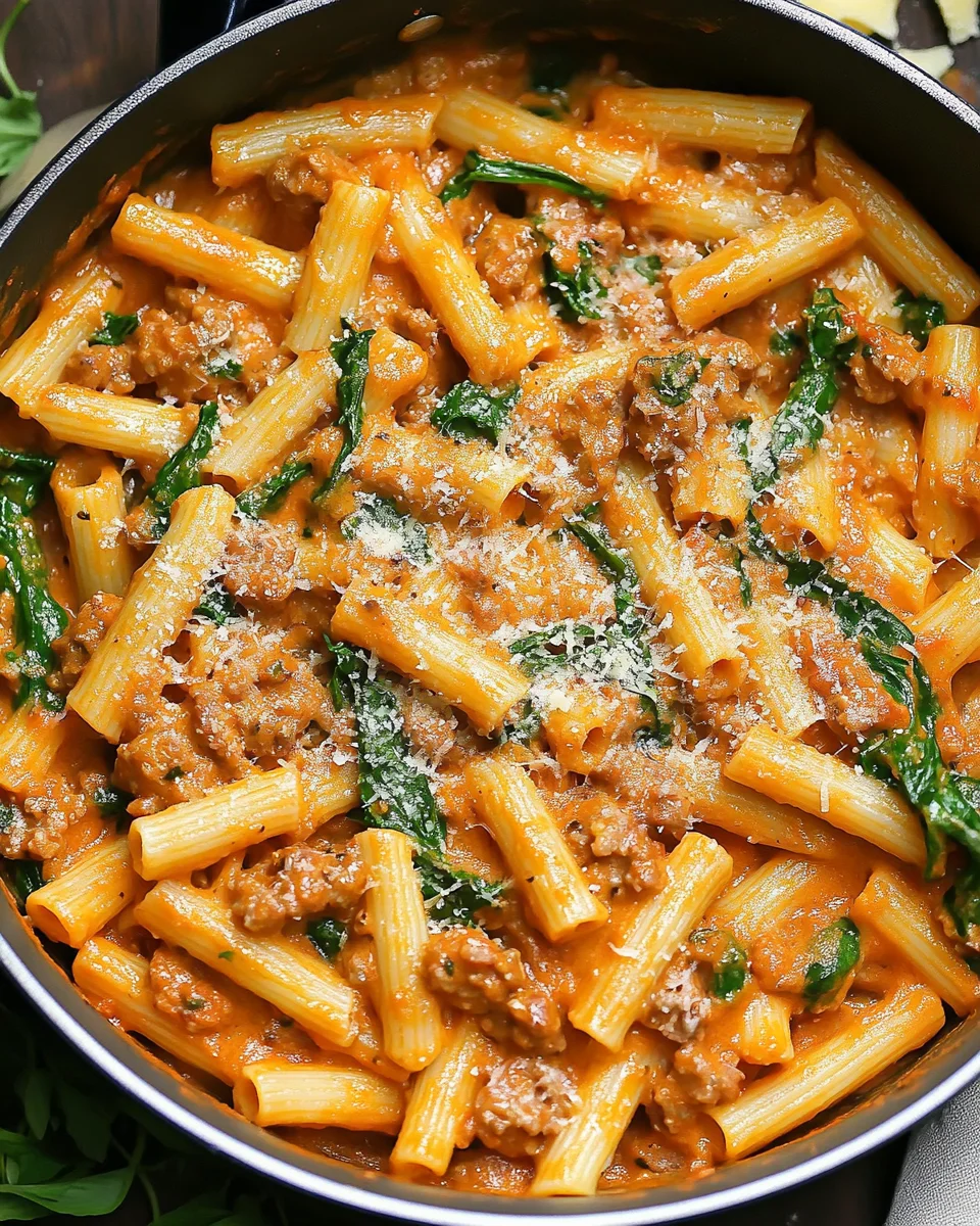 Creamy Sausage Rigatoni
