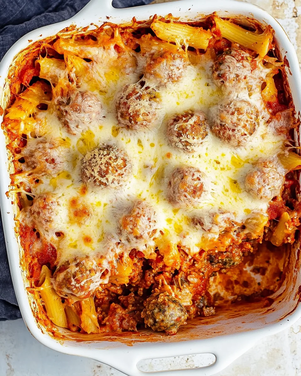 Dump and Bake Meatball Casserole