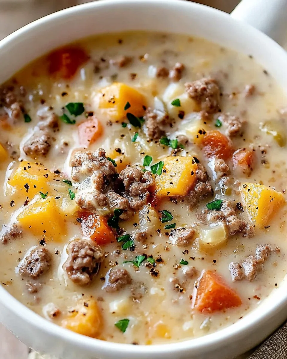 Easy Cheeseburger Soup