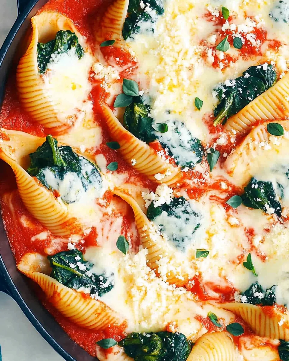 Easy Spinach & Ricotta Stuffed Shells