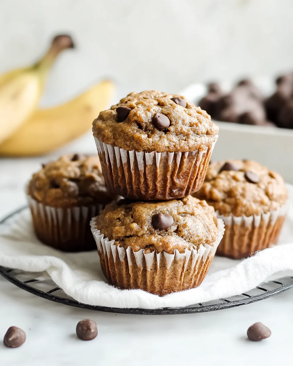 Healthy Peanut Butter Banana Muffins