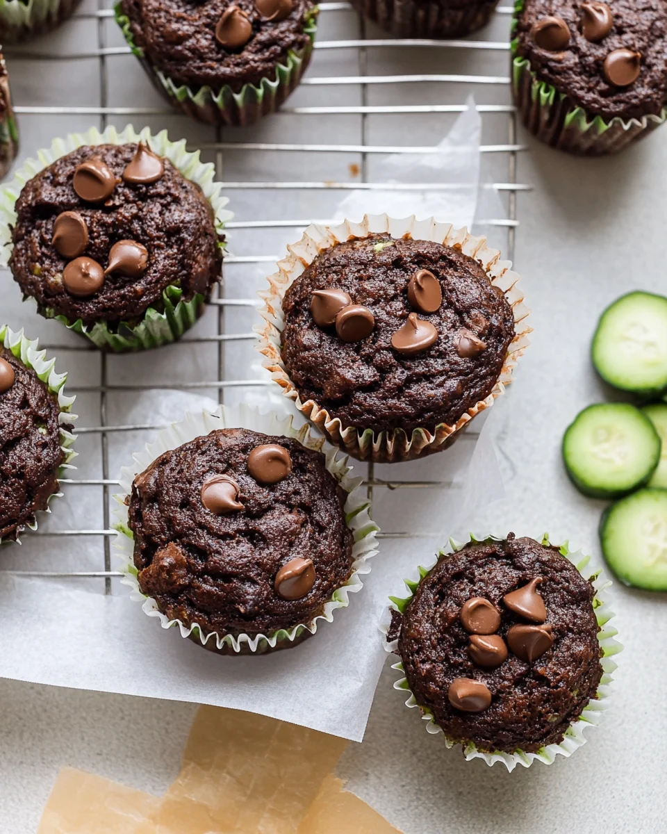 Healthy & Moist Chocolate Zucchini Muffins
