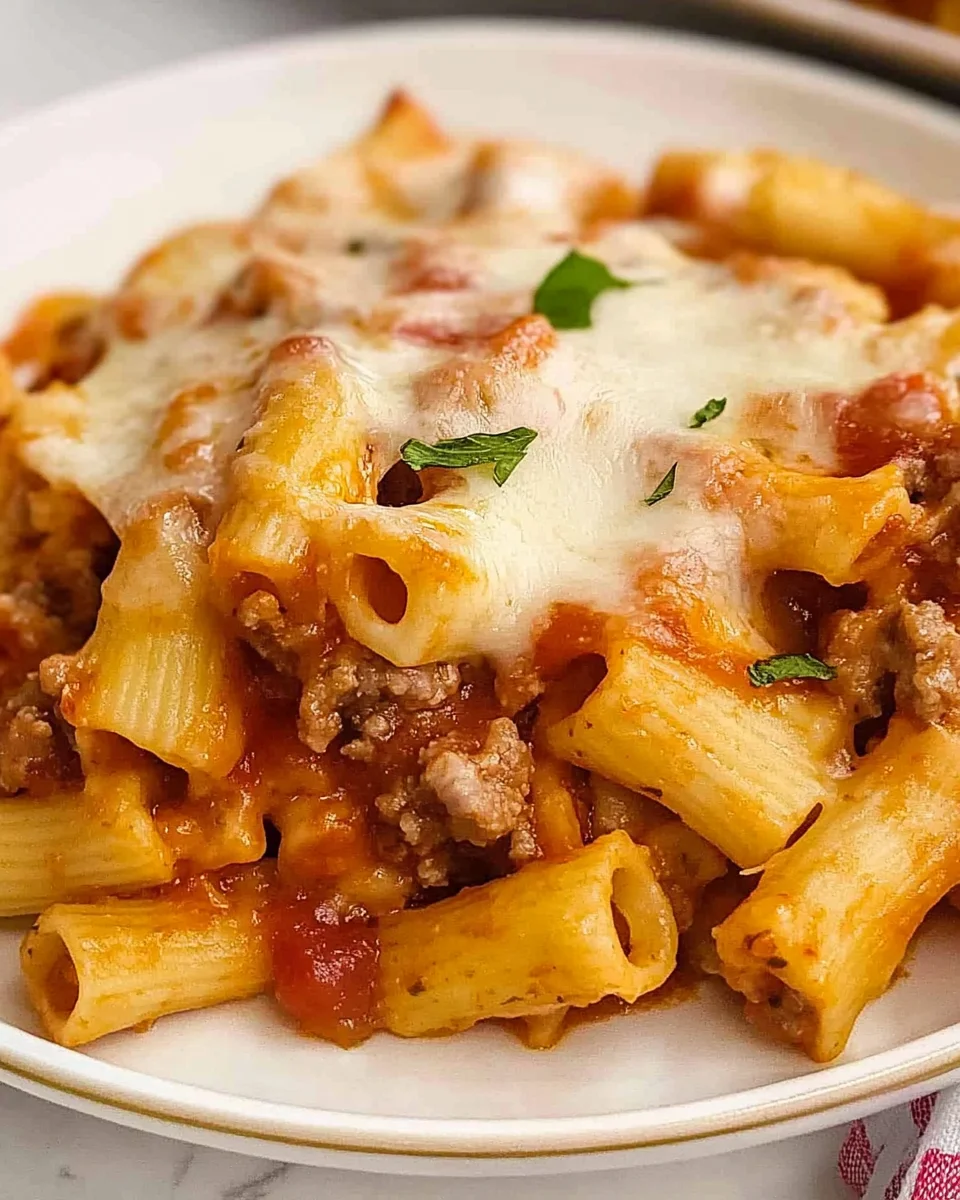 Italian Sausage Baked Ziti