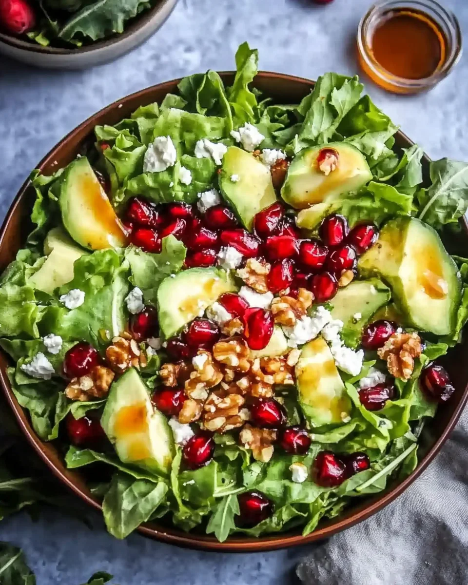 Juicy Christmas Salad with Honey Mustard Dressing