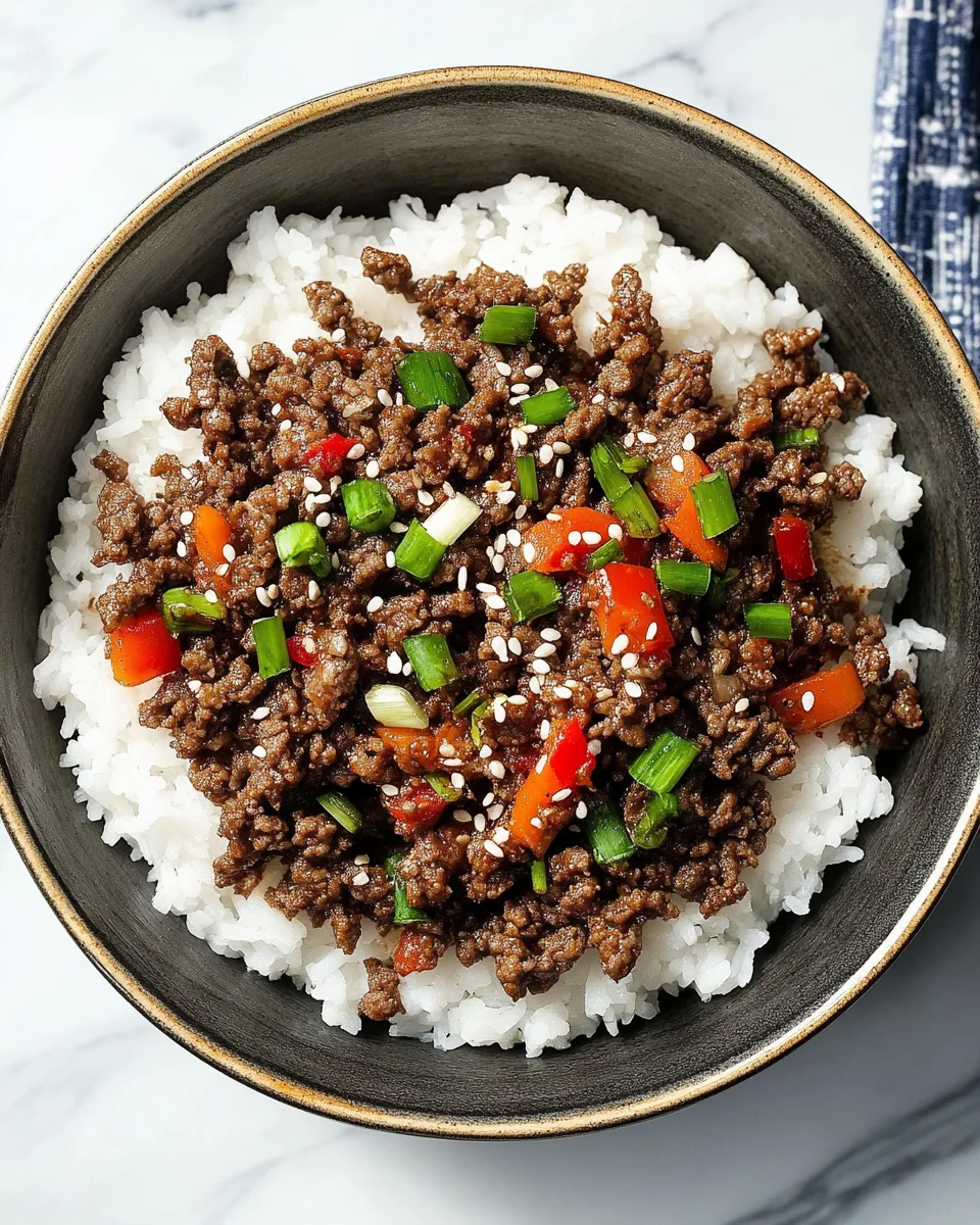 Korean Ground Beef Bowl