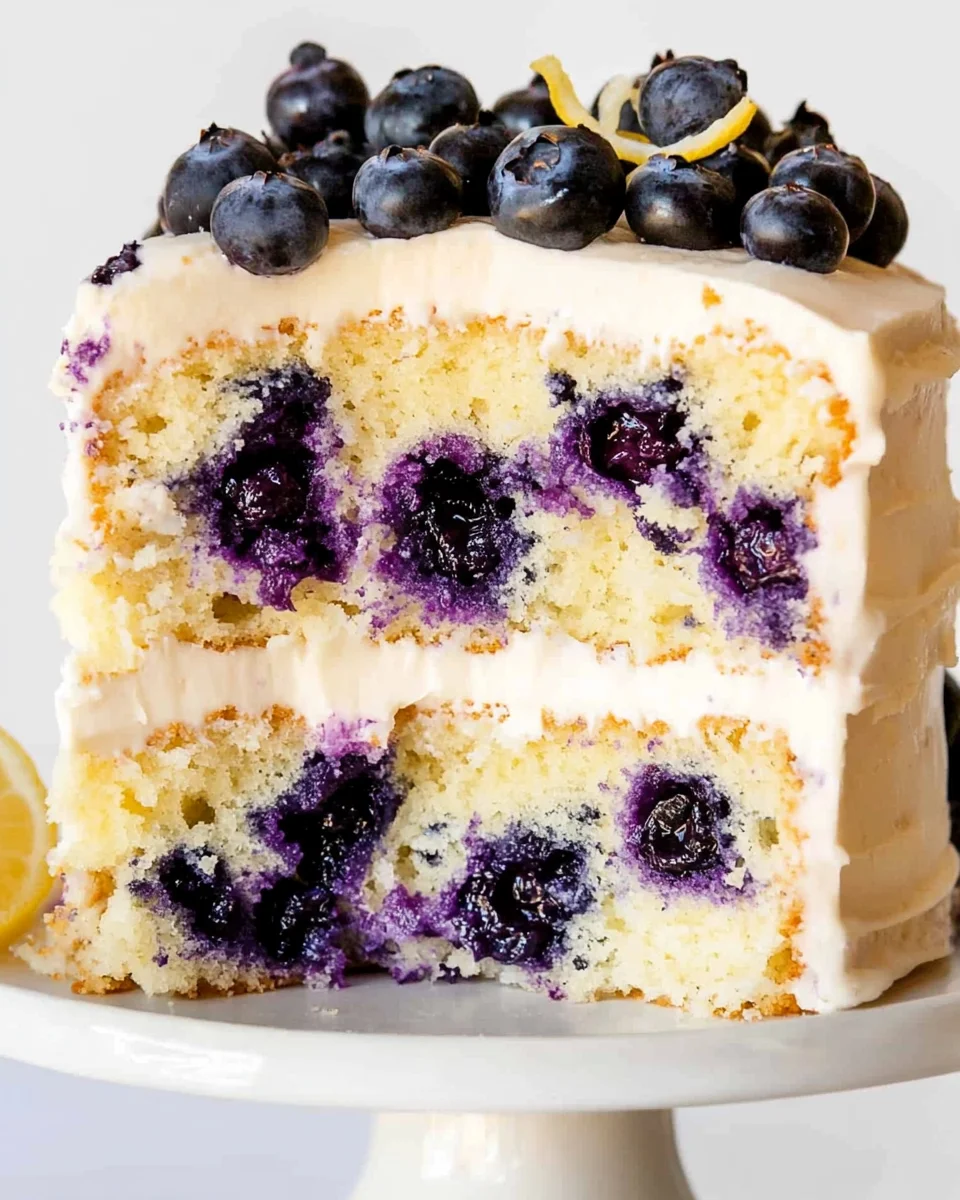 Lemon Blueberry Layer Cake