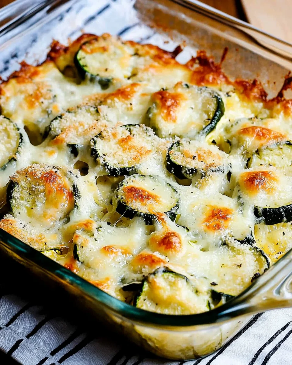 Low-Carb Easy Cheesy Zucchini Bake