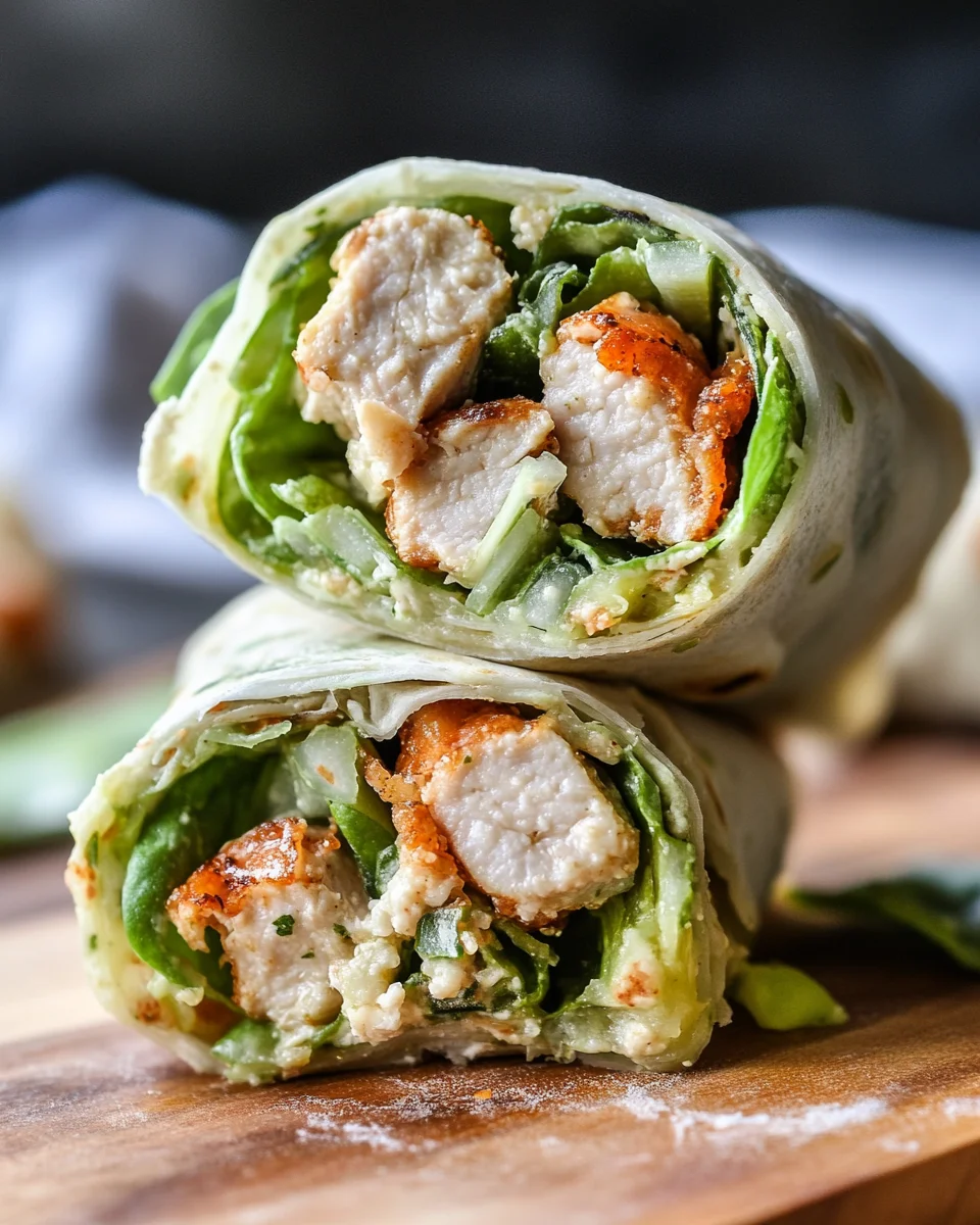 Miso Chicken Caesar Wraps
