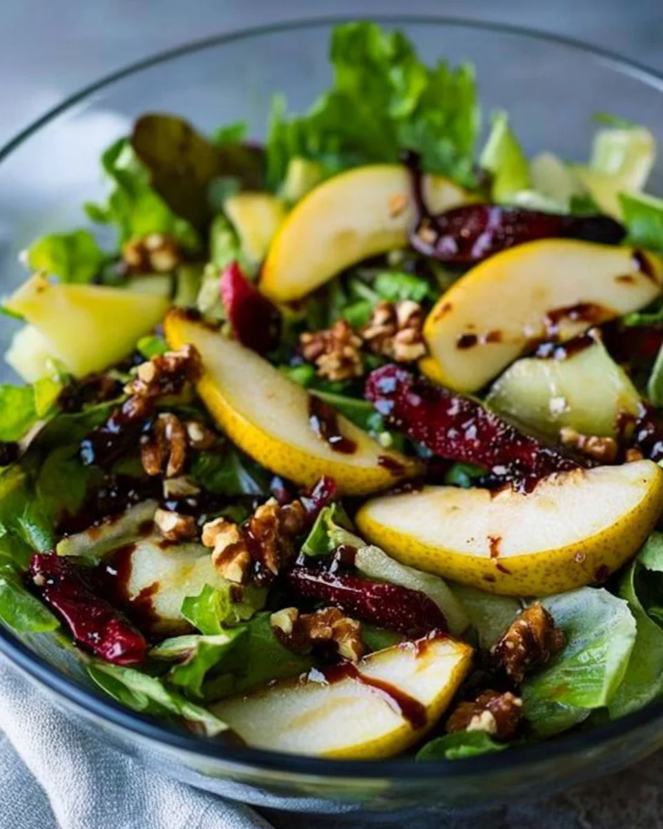 Pear Salad with Balsamic Vinaigrette