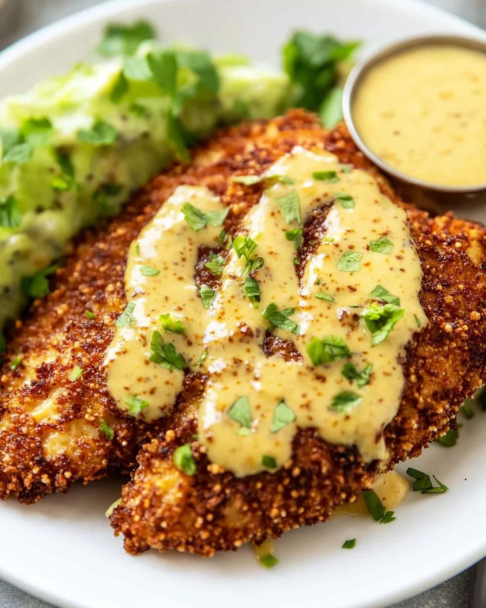 Pretzel Crusted Chicken with Honey Mustard Sauce