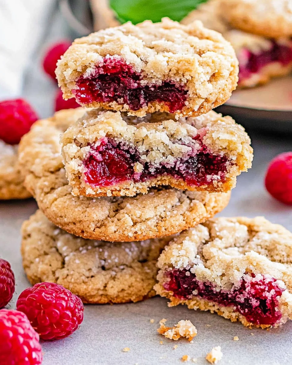 Raspberry Crumble Cookies