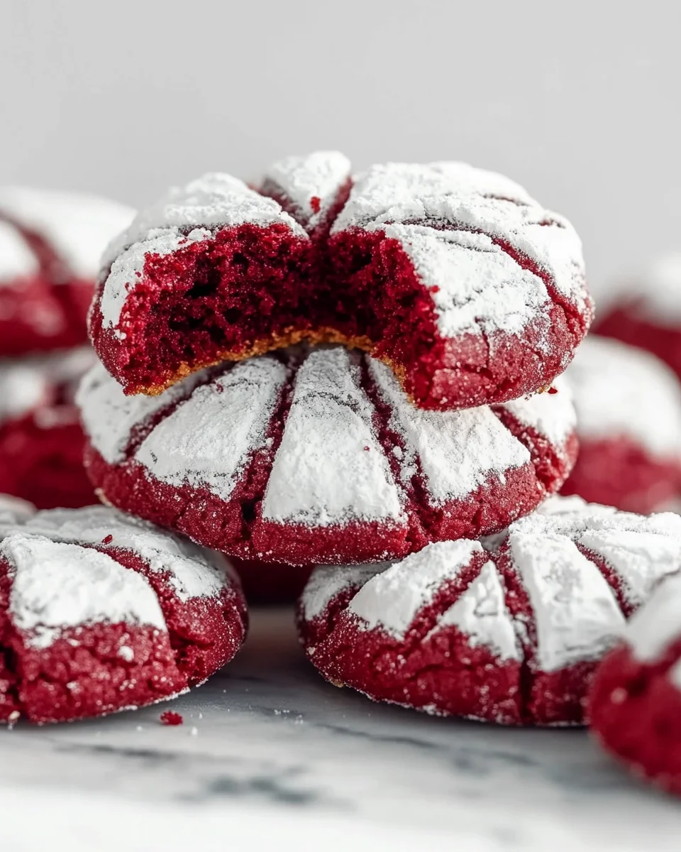 Red Velvet Crinkle Cookie