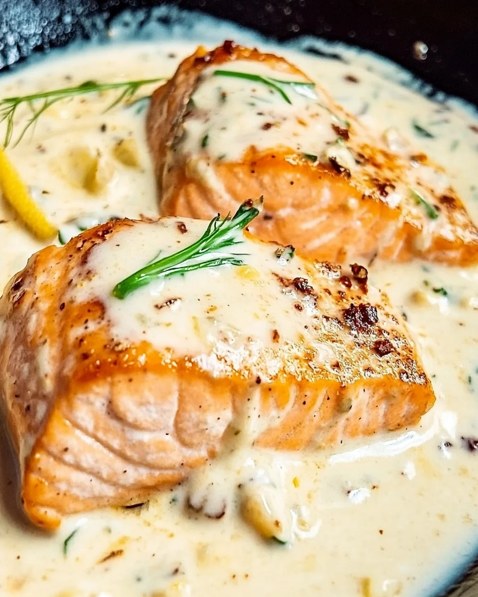 Salmon with Lemon Cream Sauce