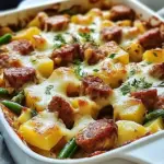Sausage and Potato Casserole with Spring Veggies