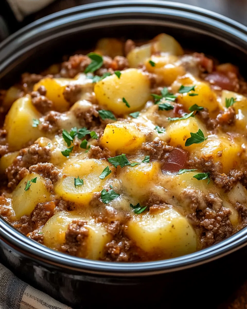 Slow Cooker Cowboy Potato Casserole