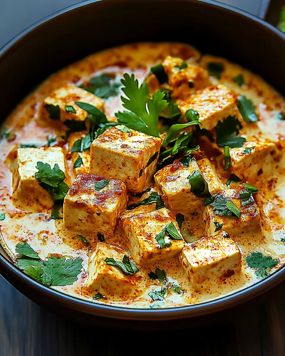 Spicy Tofu with Creamy Coconut Sauce