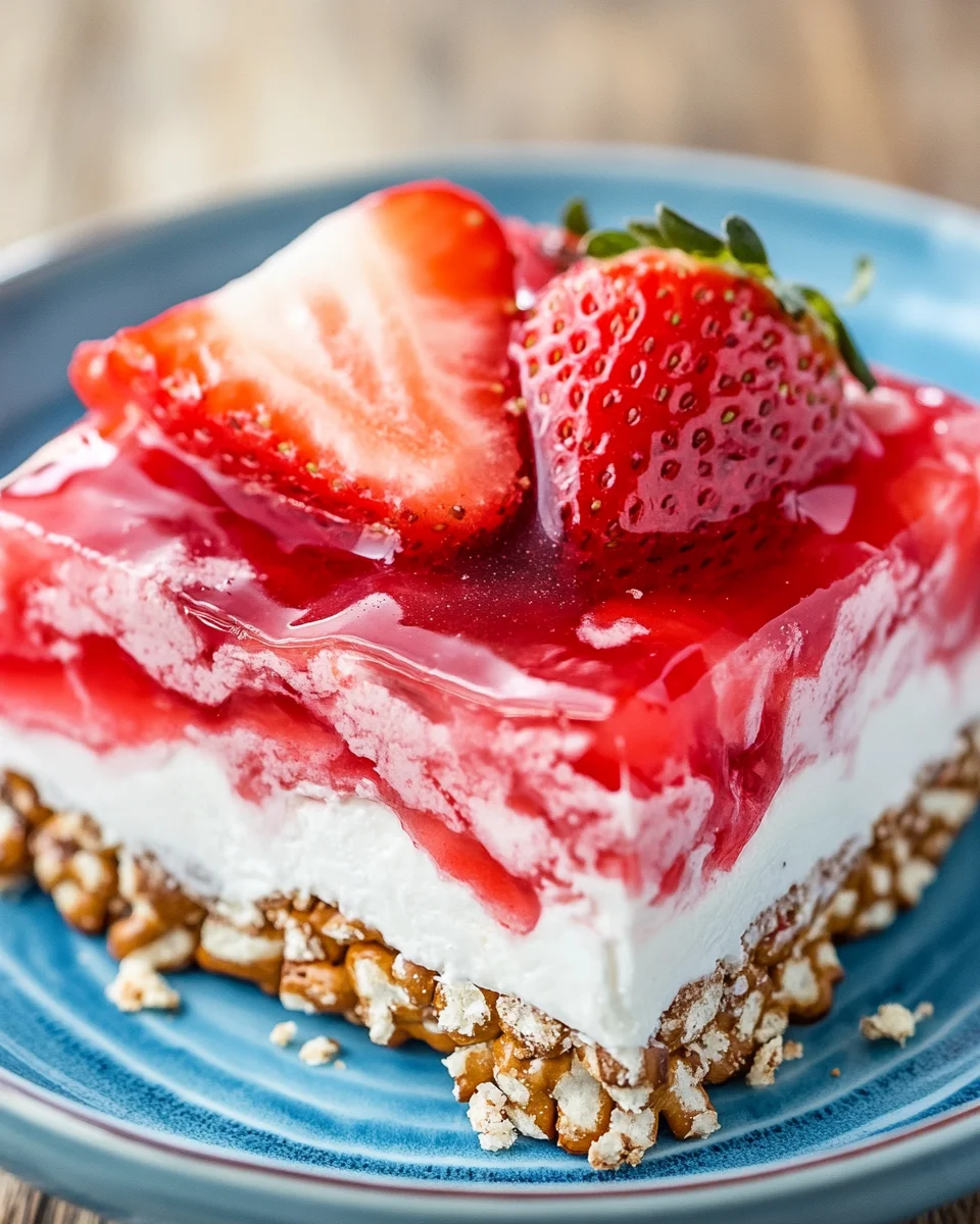 Strawberry Pretzel Jello Salad