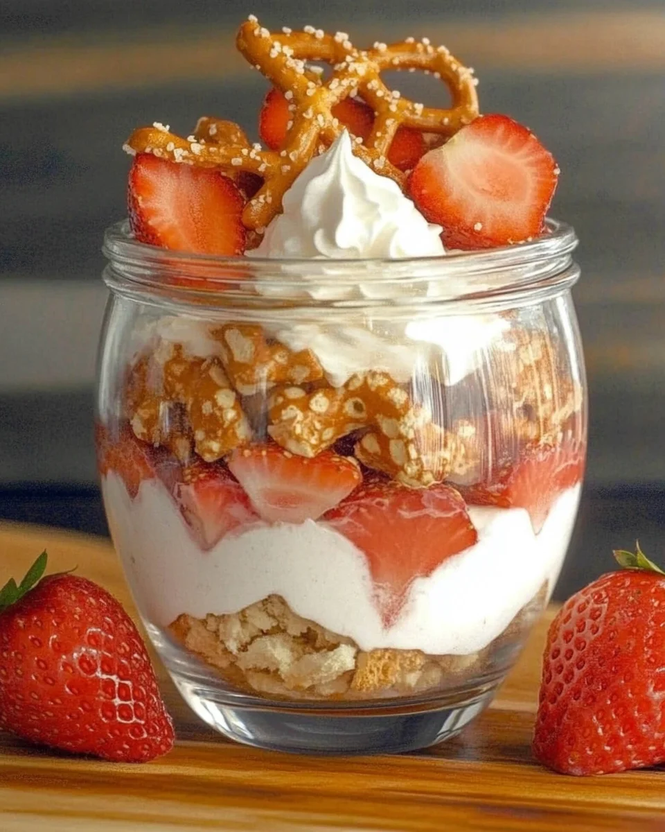 Strawberry Pretzel Salad Parfaits