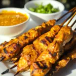 Thai Chicken Satay with Spicy Peanut Dipping Sauce