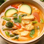 Thai Coconut Curry Chicken Soup
