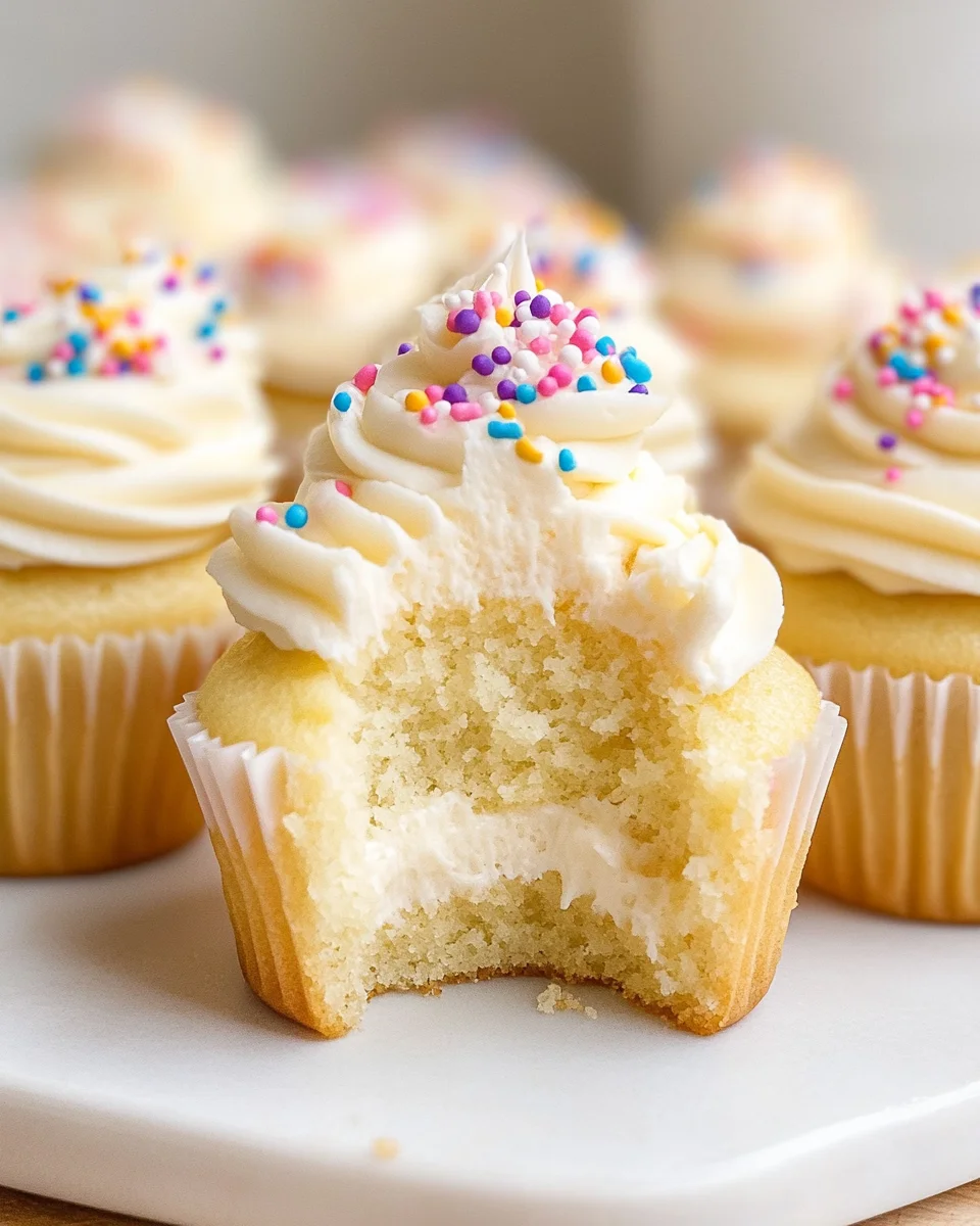 Vanilla Birthday Cupcakes