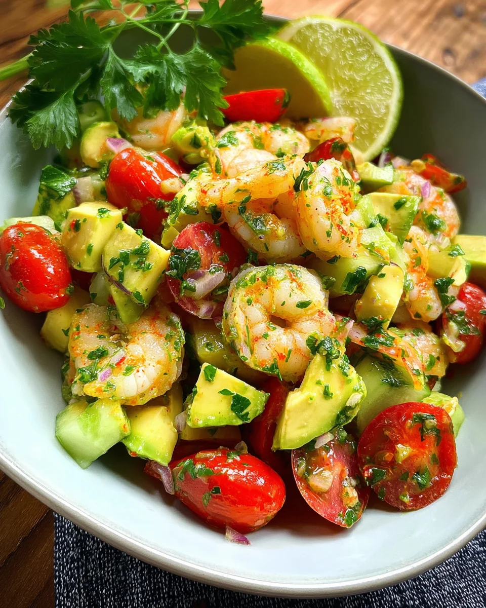 Avocado Salsa Shrimp Salad