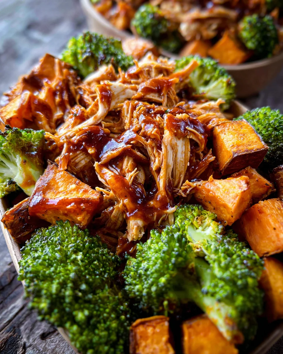 BBQ Chicken & Roasted Sweet Potato Bowls