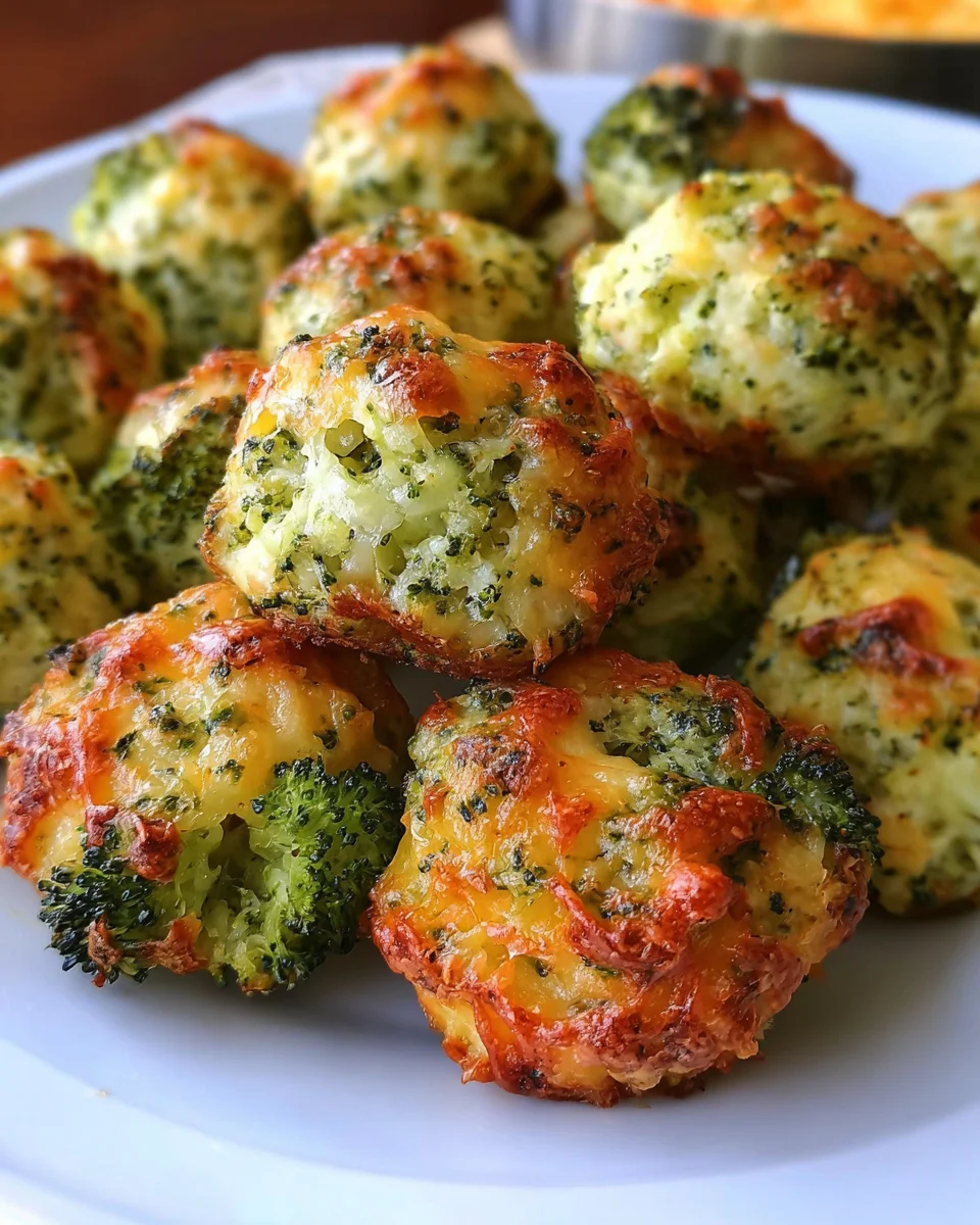 Baked Broccoli Cheese Balls 21 Baked