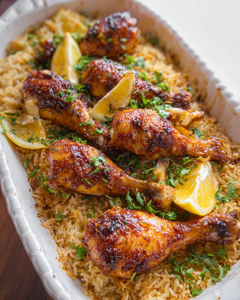 Baked Chicken Legs and Rice 28 Baked