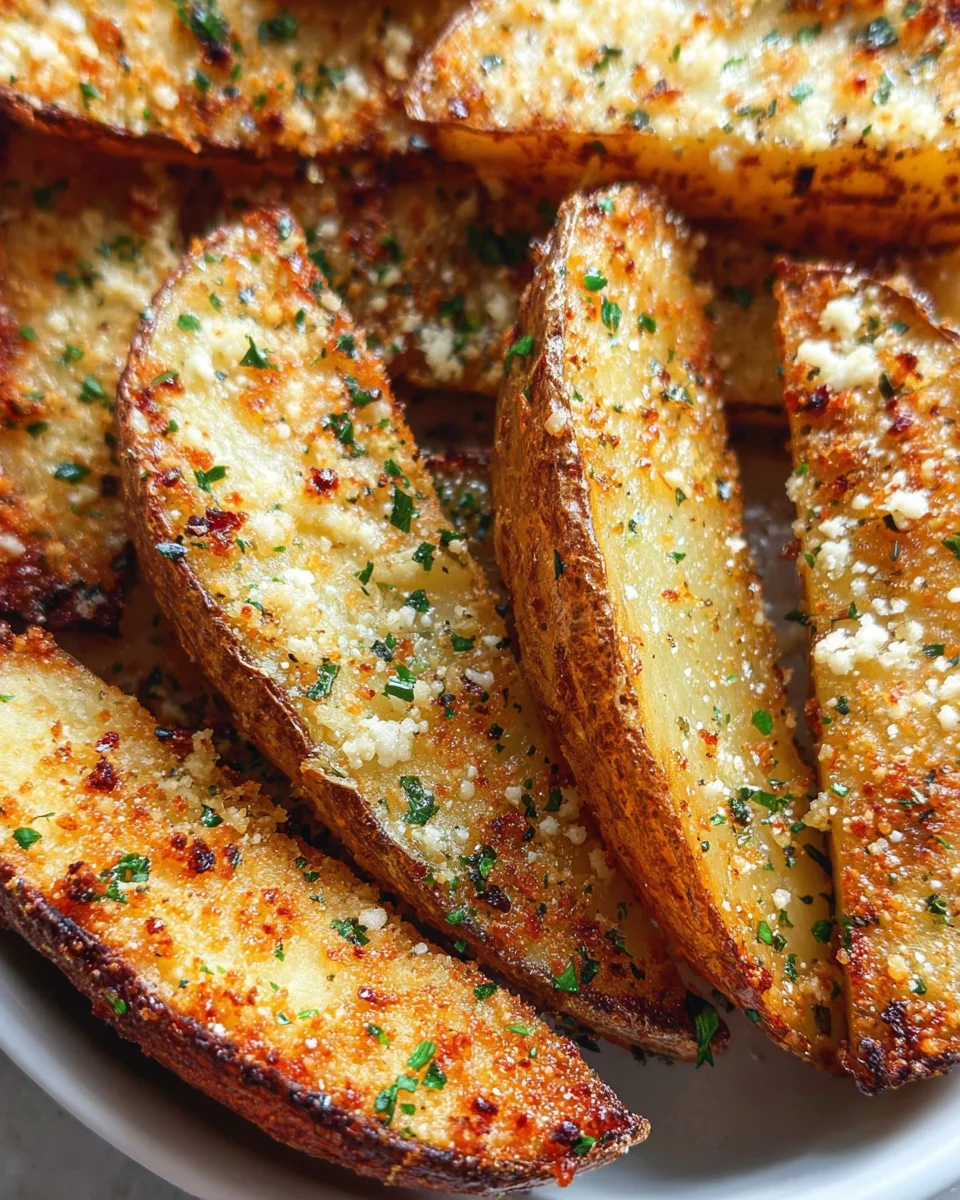 Baked Garlic Parmesan Potato Wedges