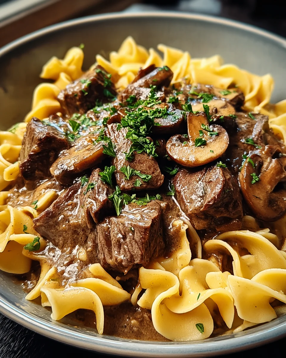 Beef Stroganoff with Egg Noodles 22 Beef