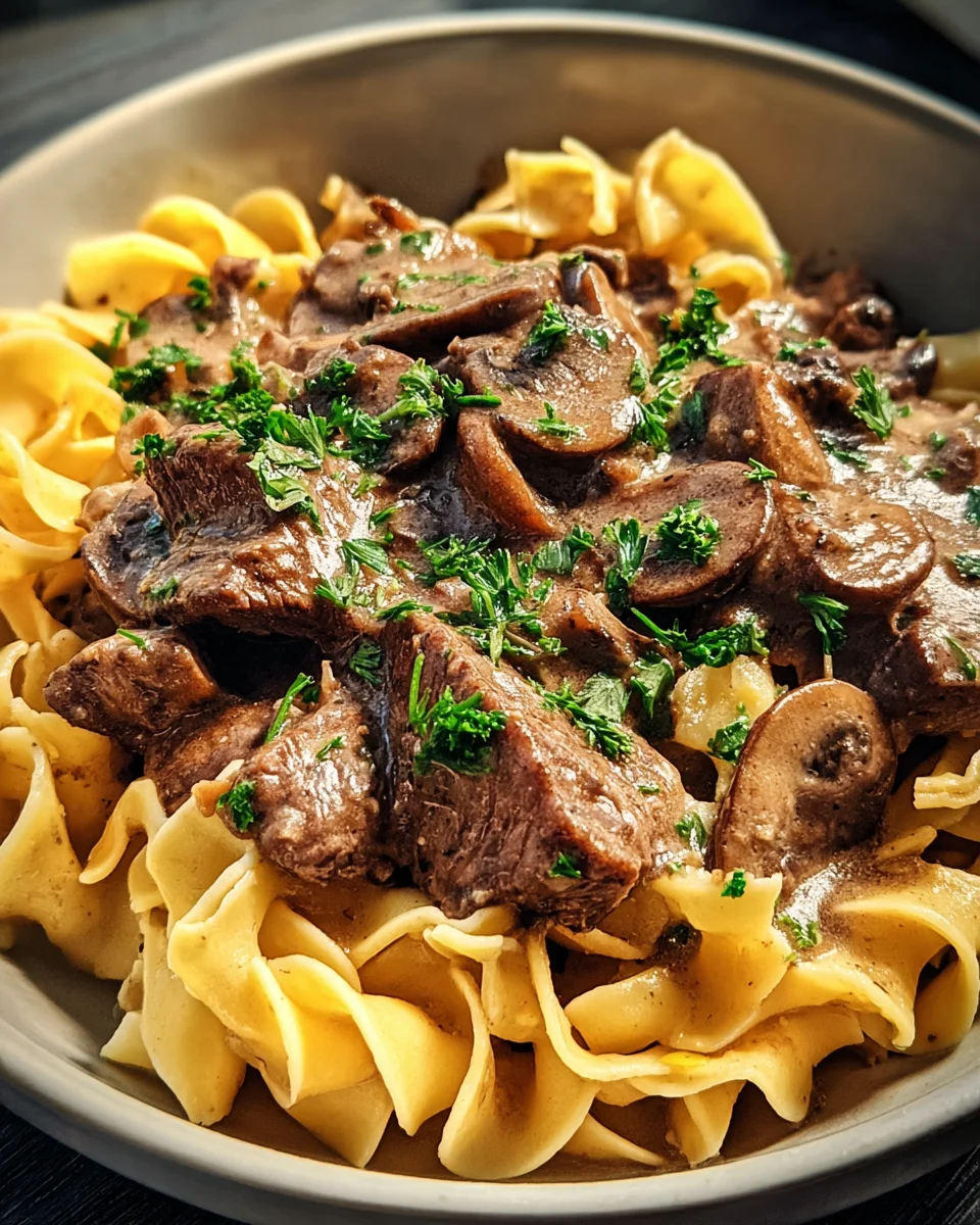 Beef Stroganoff with Egg Noodles 23 Beef