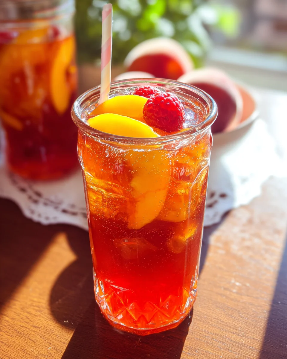 Bellini Peach Raspberry Iced Tea