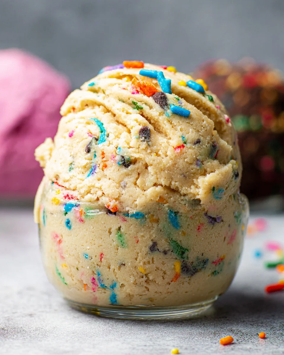 Birthday Cake Protein Cookie Dough
