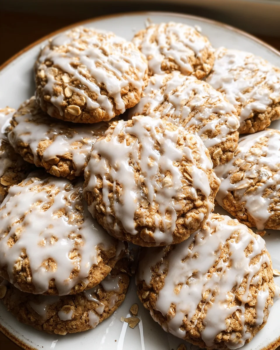 Brown Butter Iced Oatmeal Cookies Recipe