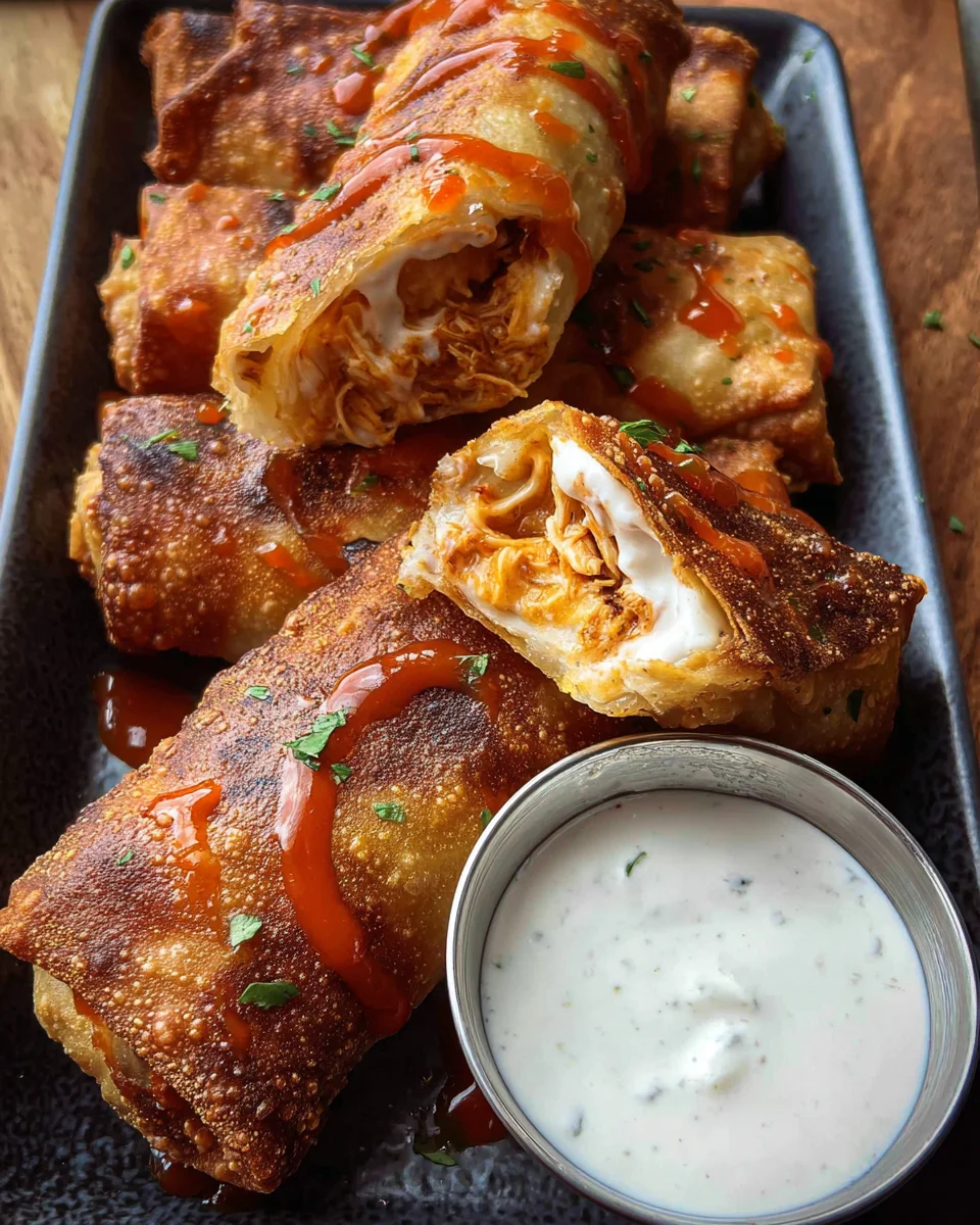 Buffalo Chicken Egg Rolls