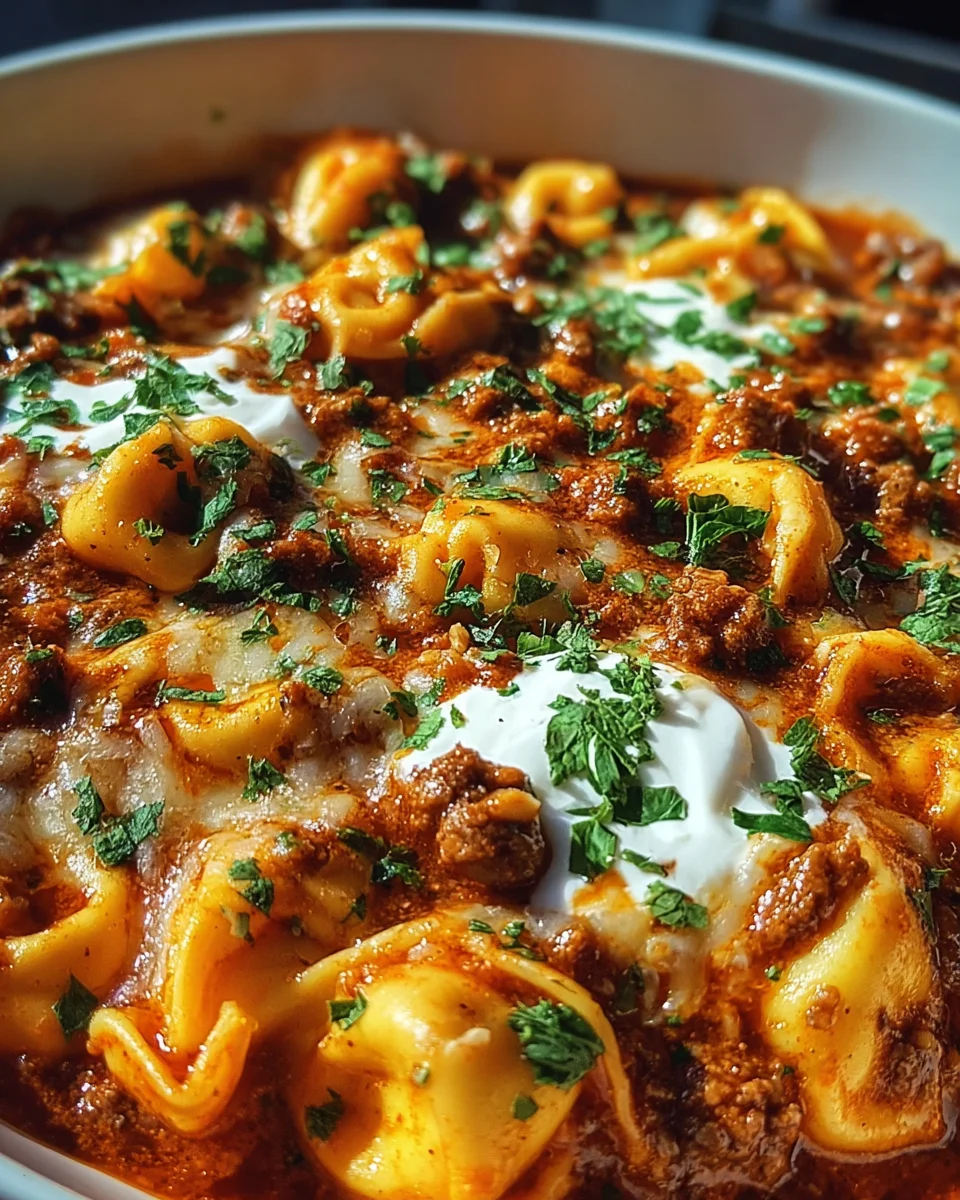 Cheesy Beef Enchilada Tortellini 22 Cheesy