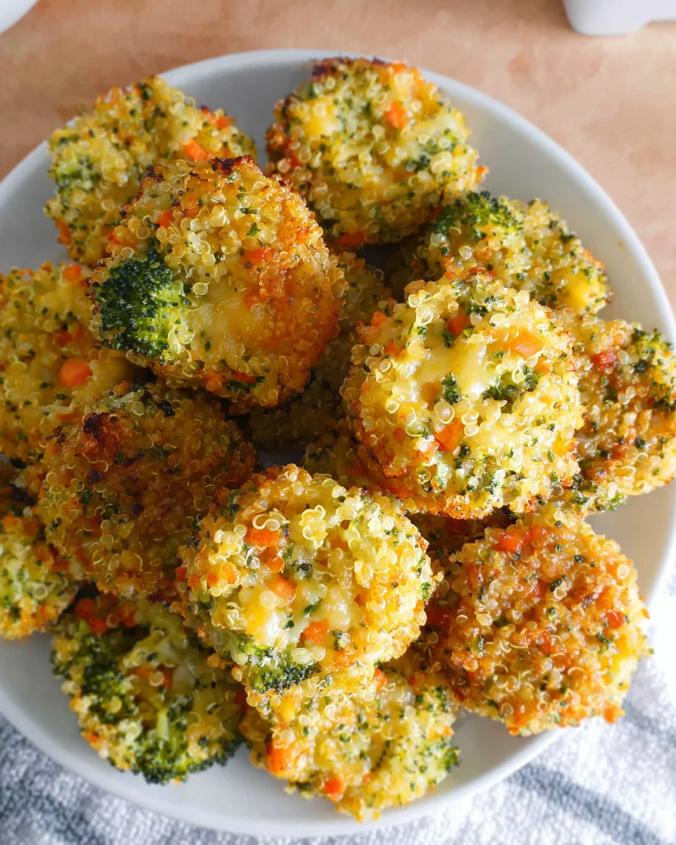 Cheesy Broccoli Quinoa Bites