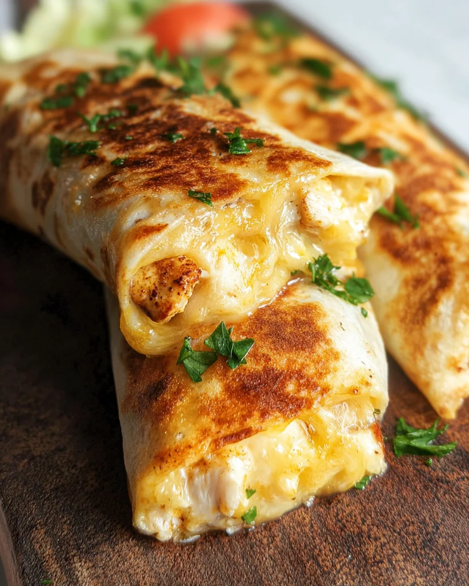Cheesy Garlic Chicken Wraps 16 Cheesy